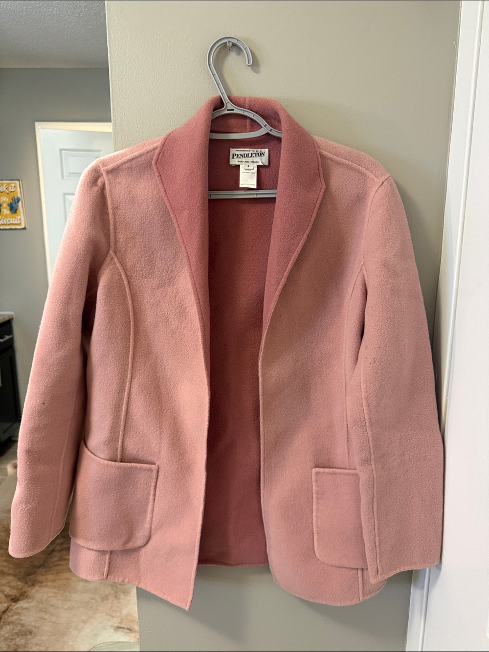 Vintage Pendleton Merino wool open blazer jacket S